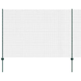Vidaxl hek met paal groen 1,6 x 10 m staal en pvc