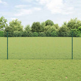 Vidaxl hek met paal groen 1 x 25 m staal