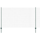 Vidaxl hek met paal groen 1,4 x 25 m staal en pvc