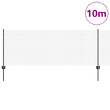 Vidaxl hek met paal grijs 0,8 x 10 m staal en pvc