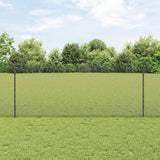 Vidaxl hek met paal grijs 1 x 10 m staal