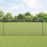 Vidaxl hek met paal grijs 1,4 x 10 m staal en pvc