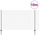 Vidaxl hek met paal grijs 1,4 x 10 m staal en pvc