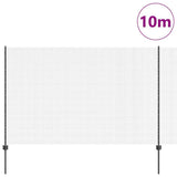 Vidaxl hek met paal grijs 1,6 x 10 m staal en pvc