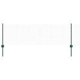 Vidaxl hek met paal groen 0,6 x 10 m staal en pvc