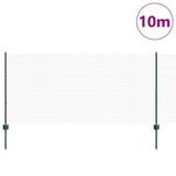 Vidaxl hek met paal groen 1 x 10 m staal en pvc