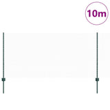 Vidaxl hek met paal groen 1 x 10 m staal en pvc