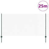 Vidaxl hek met paal groen 1,2 x 25 m staal