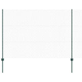 Vidaxl hek met paal groen 1,5 x 25 m staal