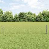 Vidaxl hek met paal grijs 0,4 x 10 m staal en pvc