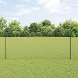 Vidaxl hek met paal grijs 1,4 x 25 m staal