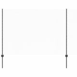 Vidaxl hek met paal grijs 1,6 x 25 m staal en pvc