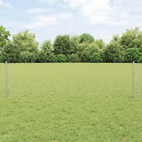 Vidaxl hek met paal zilver 0,6 x 10 m staal