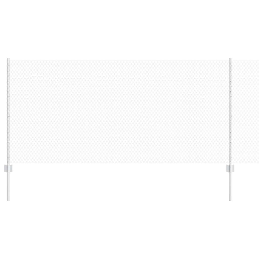 Vidaxl hek met paal zilver 1 x 10 m staal