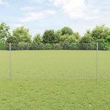 Vidaxl hek met paal zilver 1 x 10 m staal