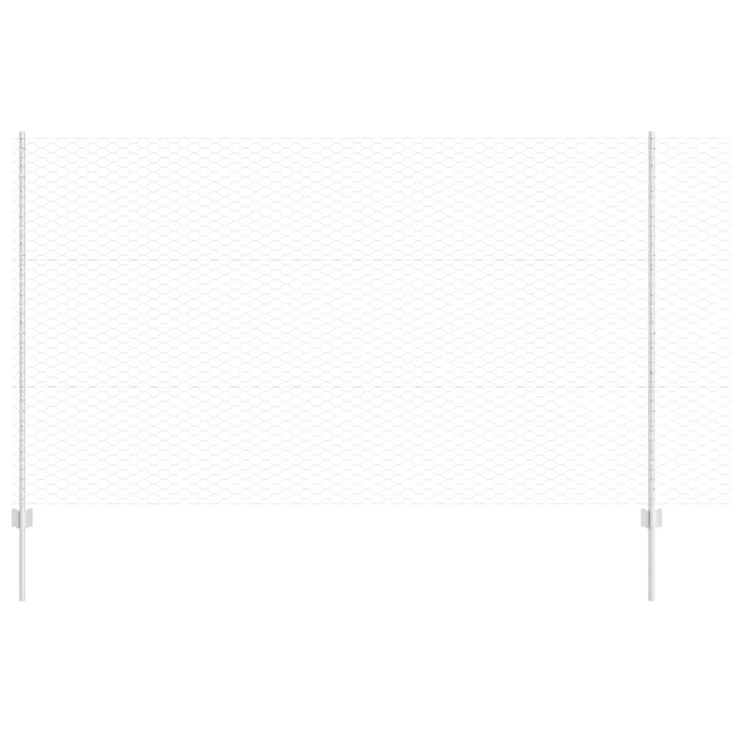 Vidaxl hek met paal zilver 1,4 x 10 m staal