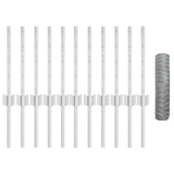 Vidaxl hek met paal zilver 0,4 x 25 m staal