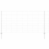 Vidaxl hek met paal zilver 1,2 x 25 m staal
