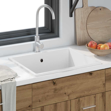 Vidaxl keukenwasbak wit 54 x 44 x 20 cm graniet