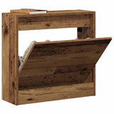 Vidaxl schoenenkast met plank oudhout 60 x 21 x 57 cm bewerkt hout