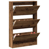 Vidaxl schoenenkast met plank oudhout 80 x 21 x 125,5 cm bewerkt hout