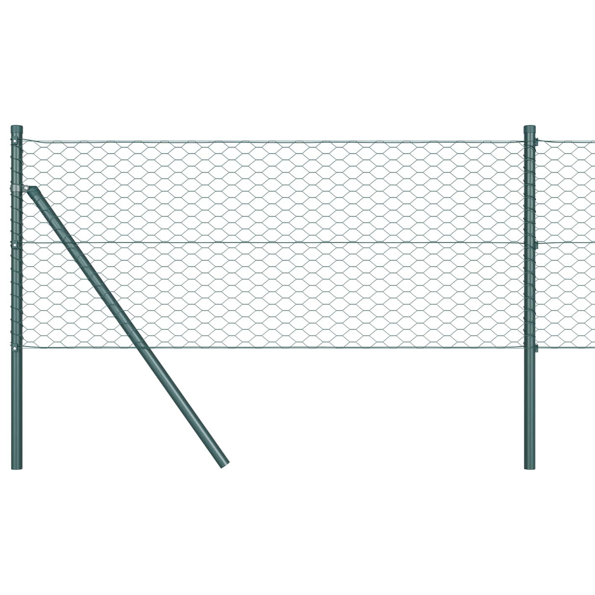 Vidaxl hexagon hek groen 0,5 x 10 m pvc