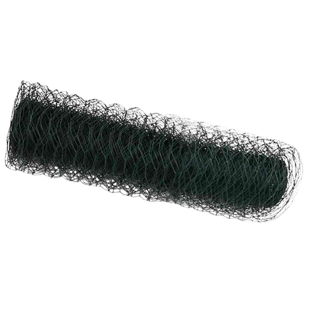 Vidaxl hexagon hek groen 0.5 x 100 m staal