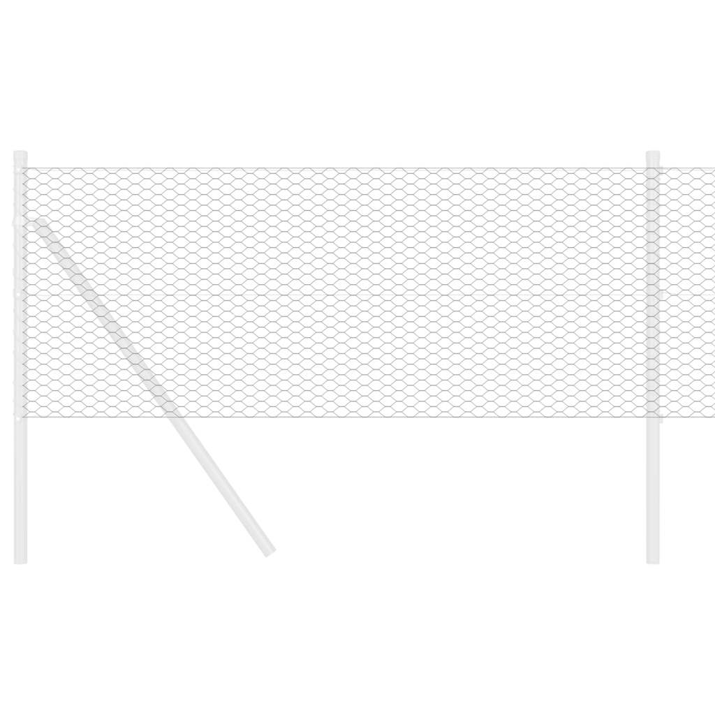 Vidaxl hexagon hek grijs 0.5 x 100 m staal