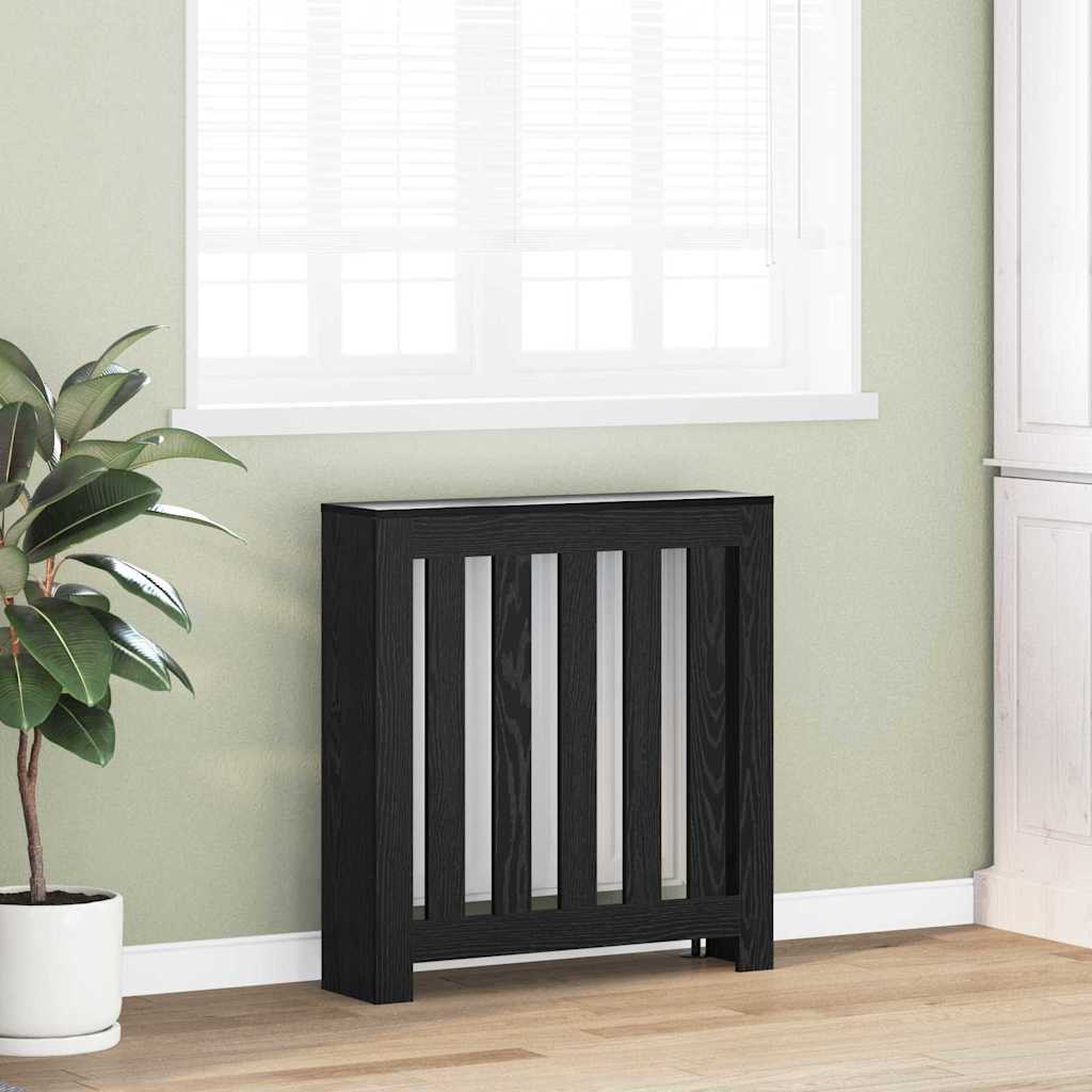 Vidaxl radiatorafdekking zwart eiken 78 x 20 x 82 cm bewerkt hout
