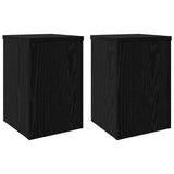 Vidaxl plantenstandaard 2 pcs zwart eiken 20 x 20 x 30 cm bewerkt hout