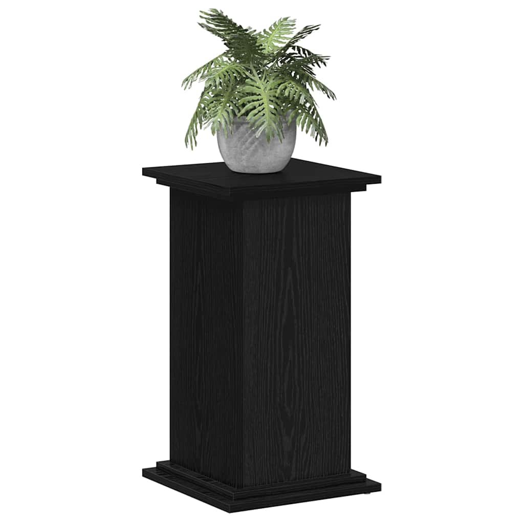 Vidaxl plantenstandaard zwart eiken 33 x 33 x 60 cm bewerkt hout