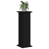 Vidaxl plantenstandaard zwart eiken 33 x 33 x 100 cm bewerkt hout