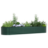 Vidaxl verhoogd bed groen 320 x 80 x 44 cm staal
