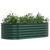 Vidaxl verhoogd bed groen 160 x 80 x 44 cm staal