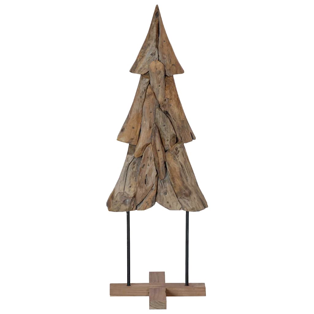 Vidaxl kerstboom met standaard bruin 121 cm massief teakhout