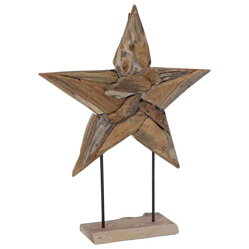Vidaxl kerstster bruin 59,5 x 18 x 74 cm massief teakhout
