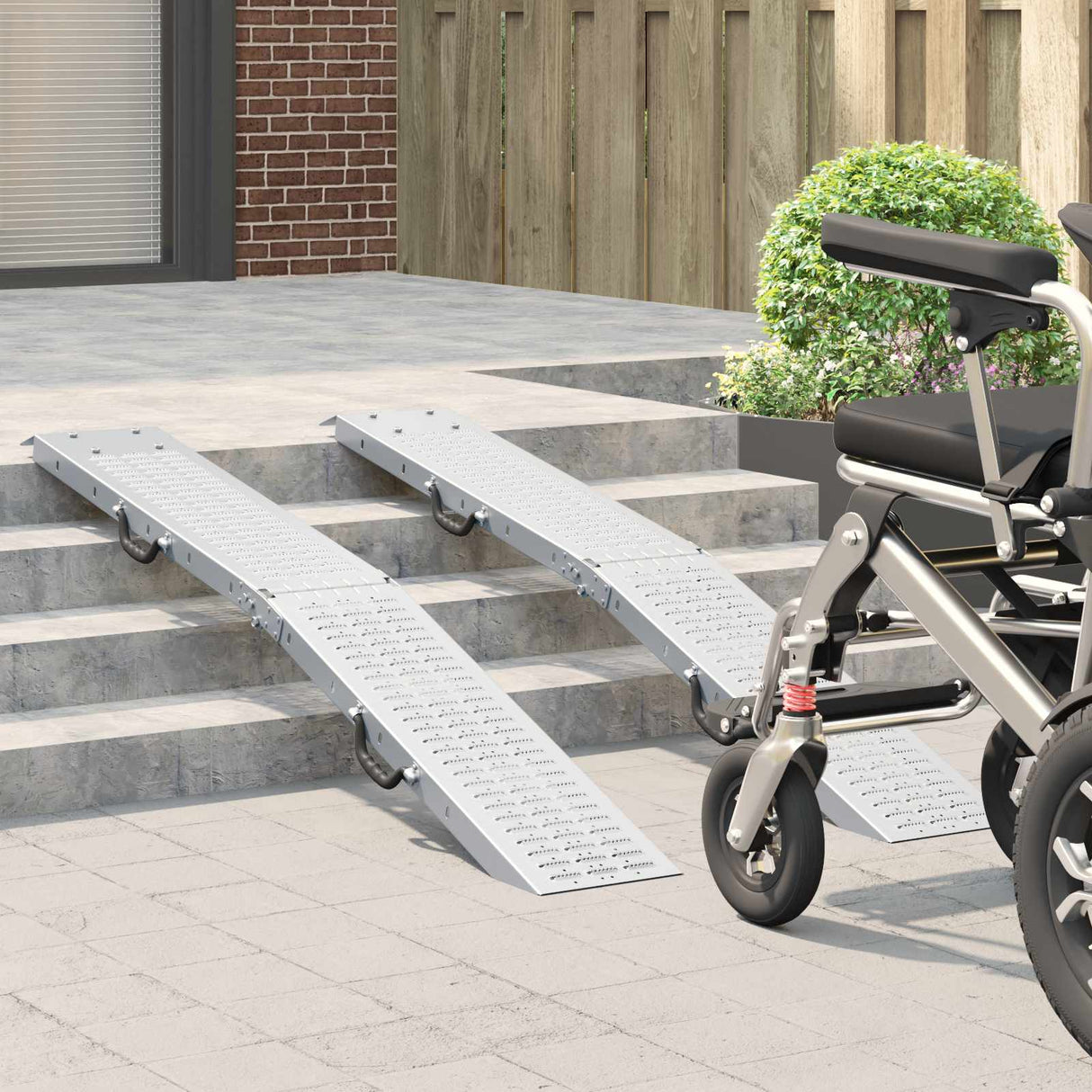 Vidaxl laadhelling 200 kg 2 pcs zilver 166 x 23 x 4,5 cm