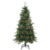 Vidaxl kunstmatige inklapbare kerstboom groen 150 cm pvc, pe en staal