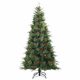 Vidaxl kunstmatige inklapbare kerstboom groen 180 cm pvc, pe en staal