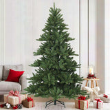 Vidaxl kunstmatige inklapbare kerstboom groen 210 cm pvc, staal