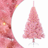 Vidaxl kunstmatig voorverlicht kerstboom met 150 led roze 150 cm pvc