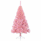 Vidaxl kunstmatig voorverlicht kerstboom met 150 led roze 150 cm pvc
