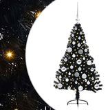Vidaxl kunstmatig voorverlicht kerstboom met 150 led zwart 120 cm pvc