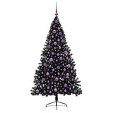 Vidaxl kunstmatig voorverlicht kerstboom met 300 led zwart 180 cm pvc