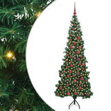 Vidaxl hoek kunstkerstboom met 300 led groen 180 cm pvc en metaal
