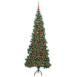 Vidaxl hoek kunstkerstboom met 300 led groen 180 cm pvc en metaal