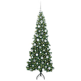 Vidaxl hoek kunstkerstboom met 300 led groen 180 cm pvc en metaal