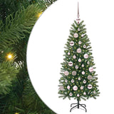 Vidaxl kunstkerstboom met 150 led met standaard groen 120 cm pe en pvc