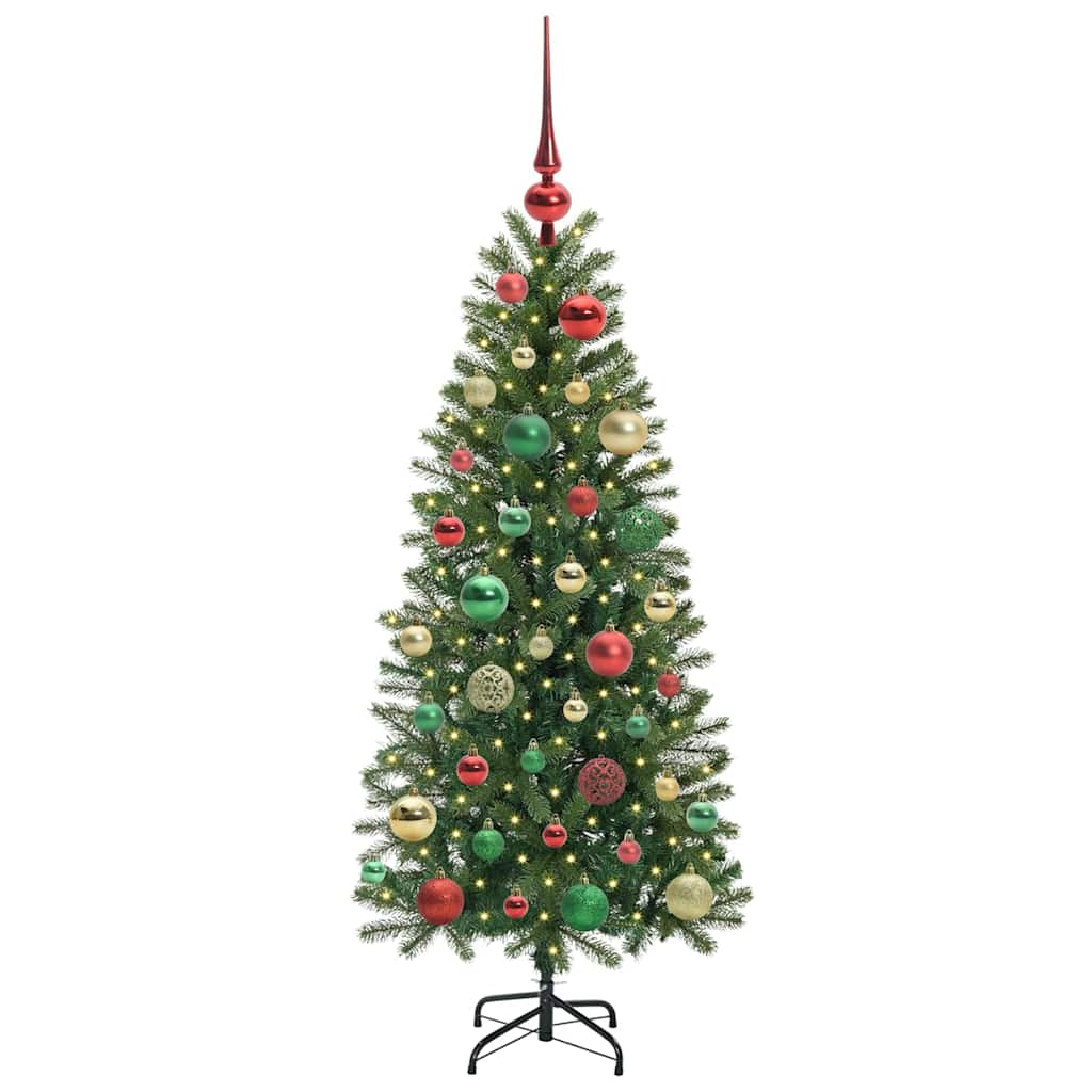 Vidaxl kunstkerstboom met 150 led met standaard groen 120 cm pe en pvc