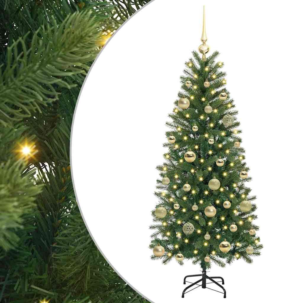 Vidaxl kunstkerstboom met 150 led met standaard groen 150 cm pe en pvc